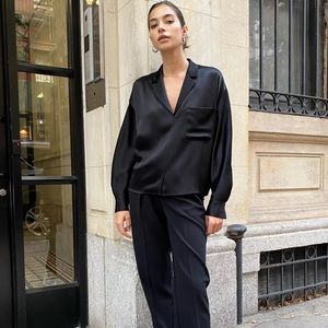 NWOT aritzia hasek blouse black sz XS